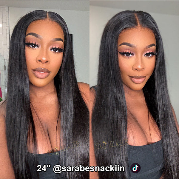 OQ HAIR Silky Straight Easy Wear Go Glueless Wigs Pre Cut 7x5 HD Lace Closure Wigs Beginner Friendly