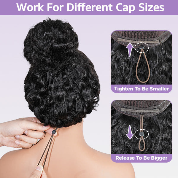 OQHAIR Kinky Curly Wear Go Wigs 7x5 HD Lace Pre Cut Lace Closure 100% Glueless Wigs