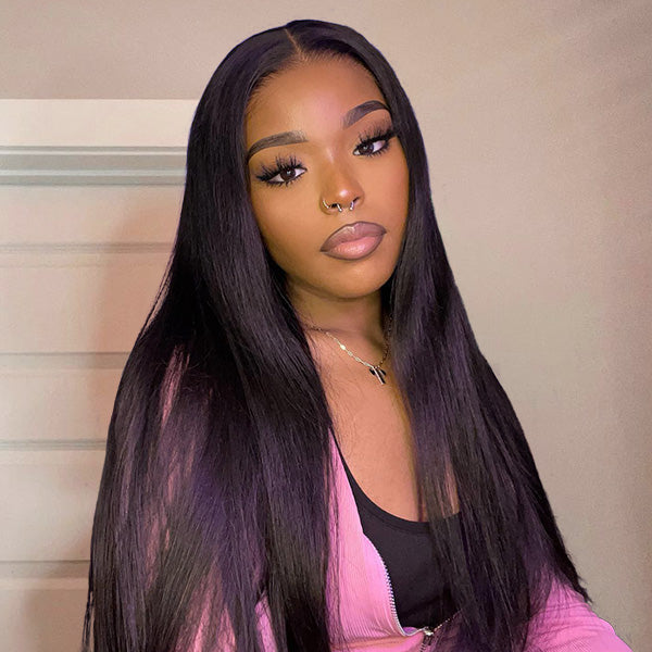 OQ HAIR Silky Straight Easy Wear Go Glueless Wigs Pre Cut 7x5 HD Lace Closure Wigs Beginner Friendly