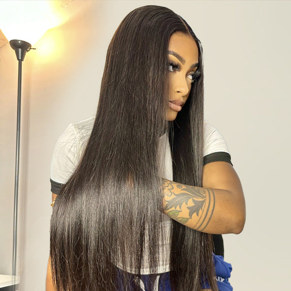 OQ HAIR Silky Straight Easy Wear Go Glueless Wigs Pre Cut 7x5 HD Lace Closure Wigs Beginner Friendly