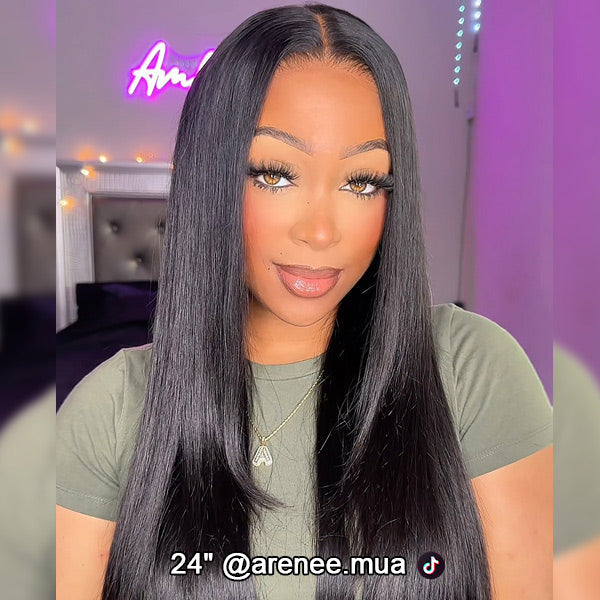 OQ HAIR Silky Straight Easy Wear Go Glueless Wigs Pre Cut 7x5 HD Lace Closure Wigs Beginner Friendly