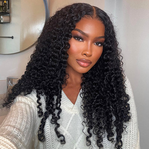 Burmese Curly Glueless Wig Bleached Knots 13x4 13x6 HD Lace Front Wear Go Wig With Flexible Fit Drawstring