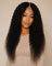 Perruque tissage ouvert bouclé sans colle, noir naturel, portée