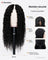 Perruque tissage ouvert bouclé sans colle, noir naturel, portée