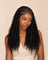Perruque tresses knotless sans colle, noir naturel, portée